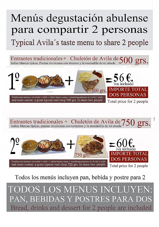 menú degustación